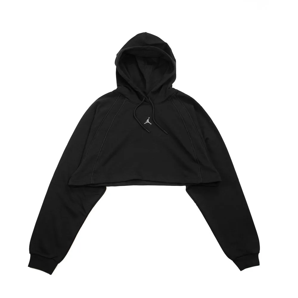 Womens Sport Cropped Pullover (Black/Stealth)