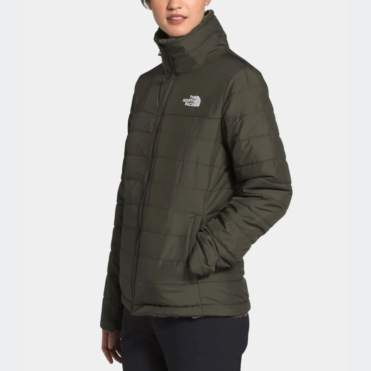 Women's The North Face Mossbud Jacket Taupe Green