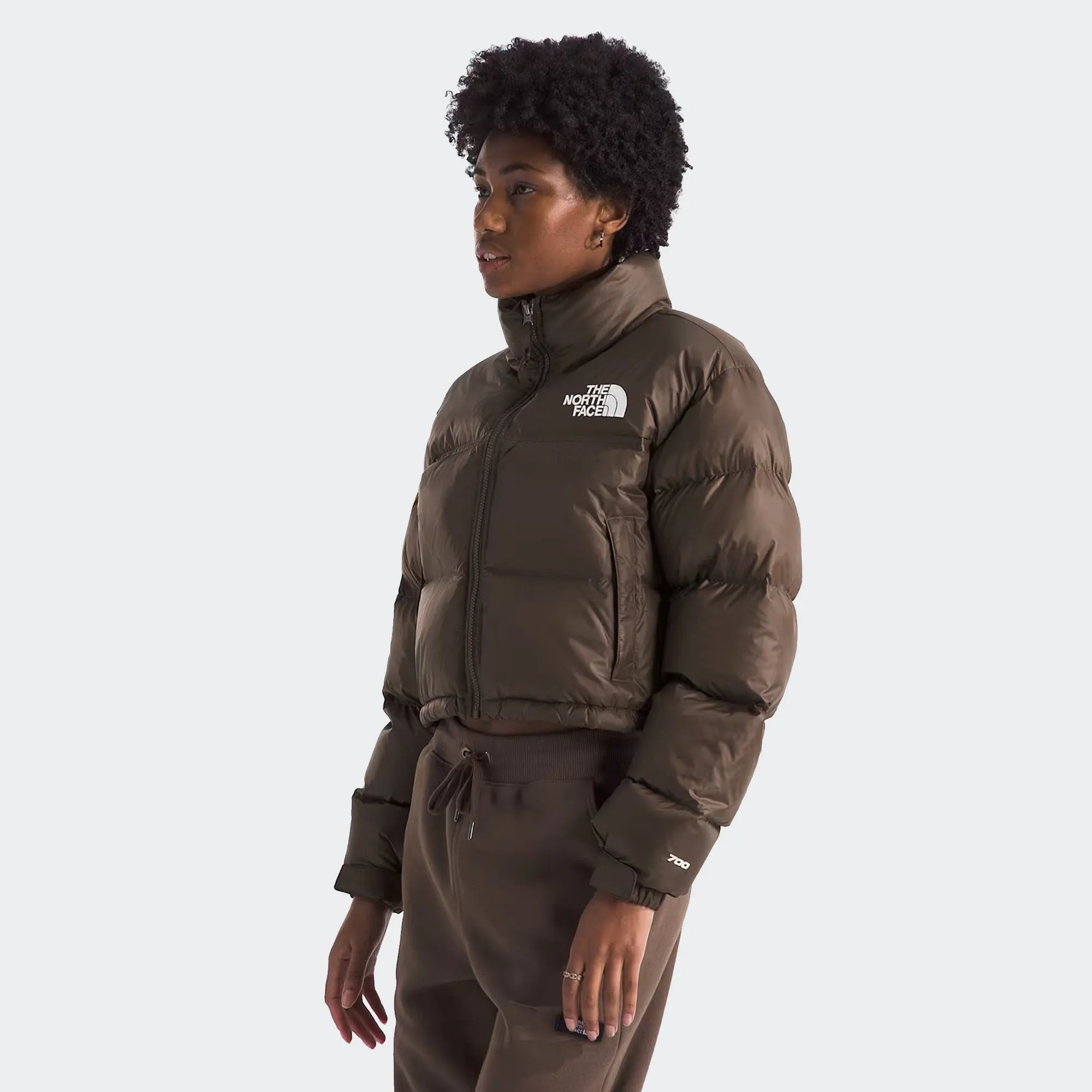 Women's The North Face Nuptse Short Jacket Smokey Brown