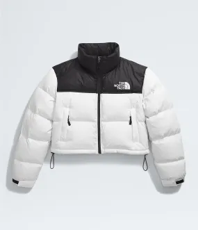 Women's The North Face Nuptse Short Jacket White Dune