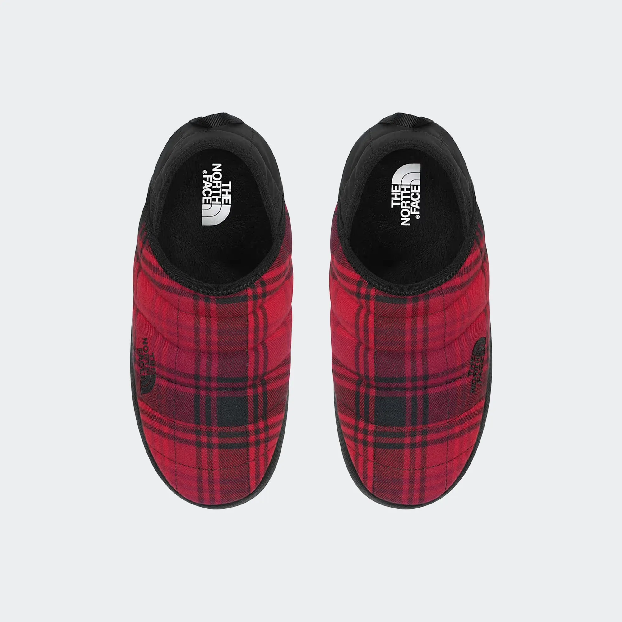 Women's The North Face Thermoball Traction V Novelty Mules Red Plaid