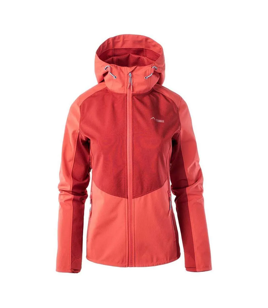 Womens/ladies envisat soft shell jacket ski patrol/hibiscus/blue bird Elbrus