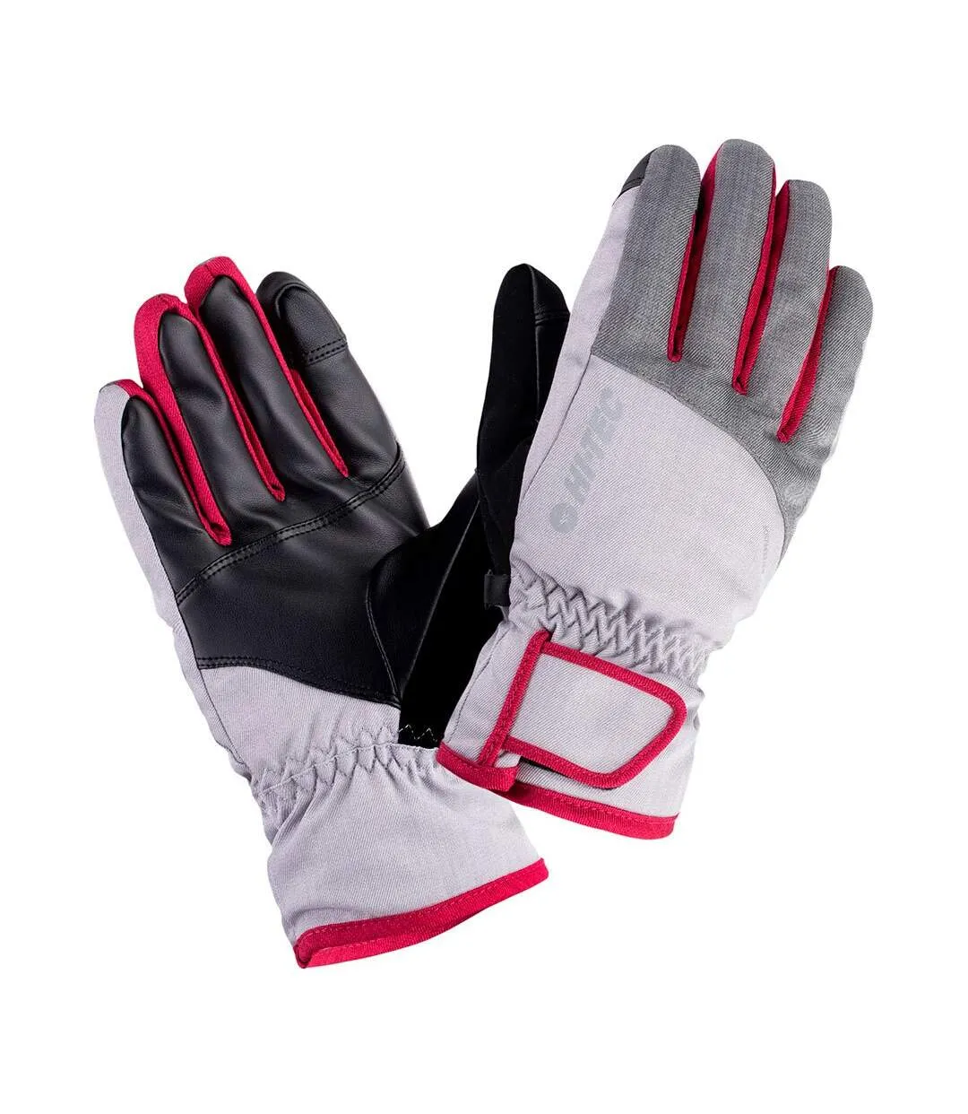 Womens/ladies huri ski gloves microchip melange/december sky/sangria pink Hi-Tec