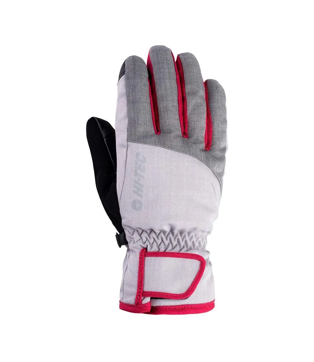 Womens/ladies huri ski gloves microchip melange/december sky/sangria pink Hi-Tec