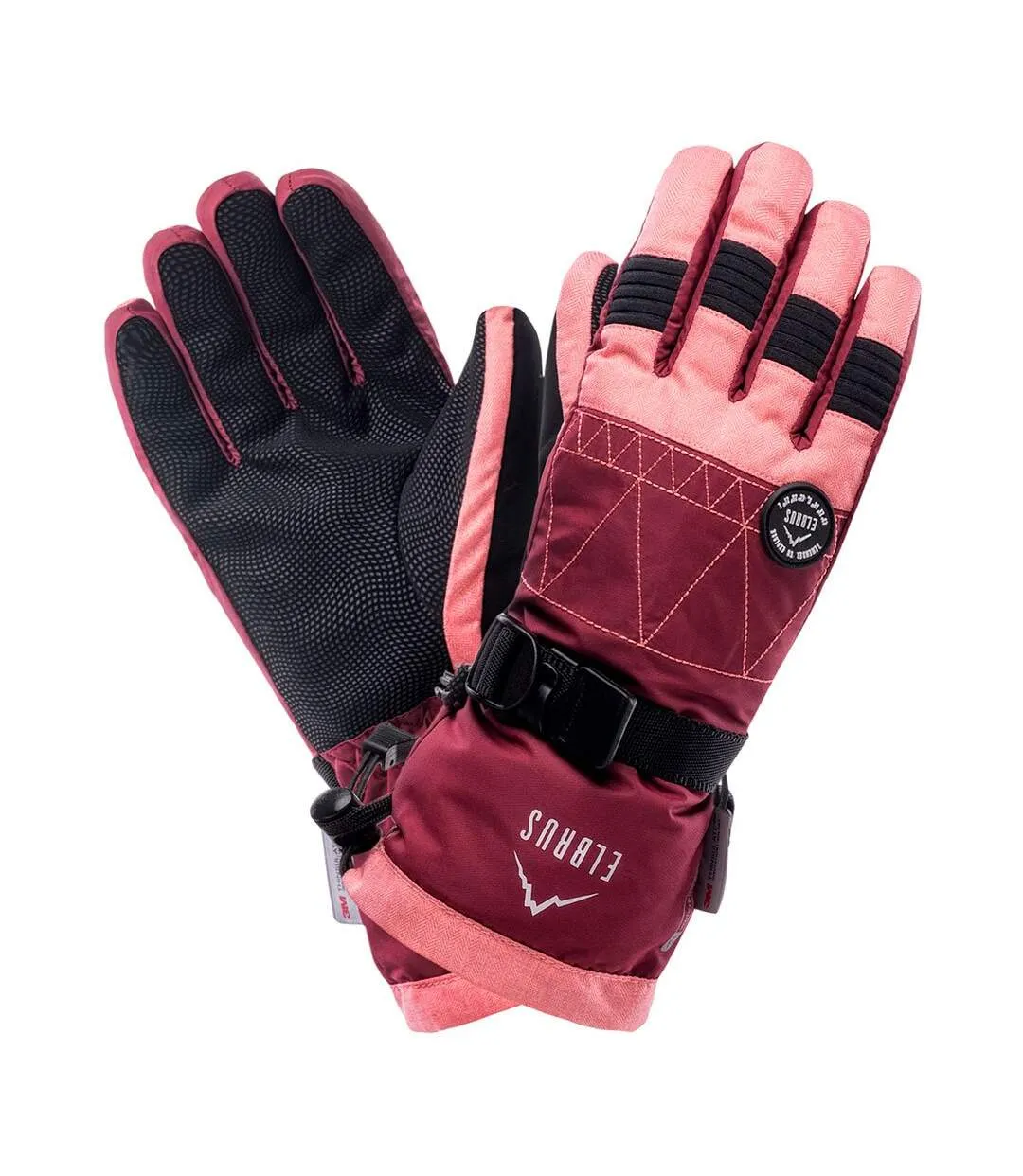 Womens/ladies shila ski gloves flamingo pink/wild ginger Elbrus