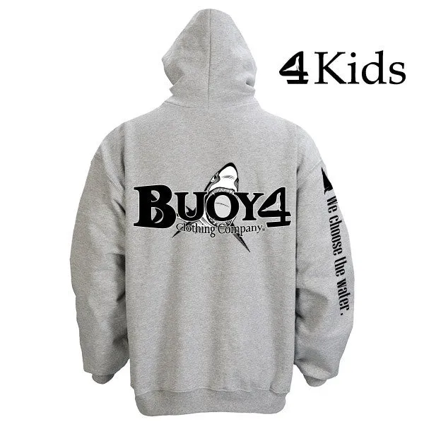 Youth Gray Shark Bite Pullover